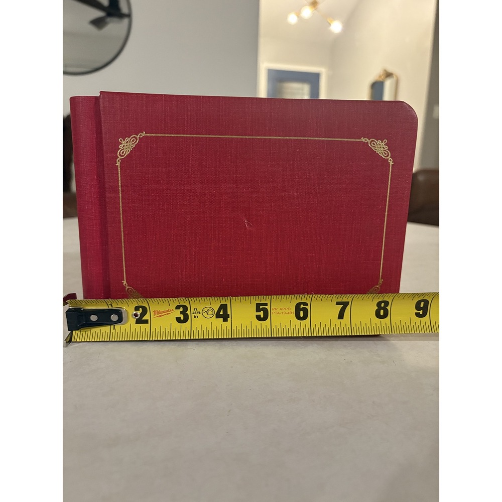 Red Scrapbook Baby Album Handmade Bear Vintage 8x6 Boy Newborn Book Boats cars - Picture 3 of 8